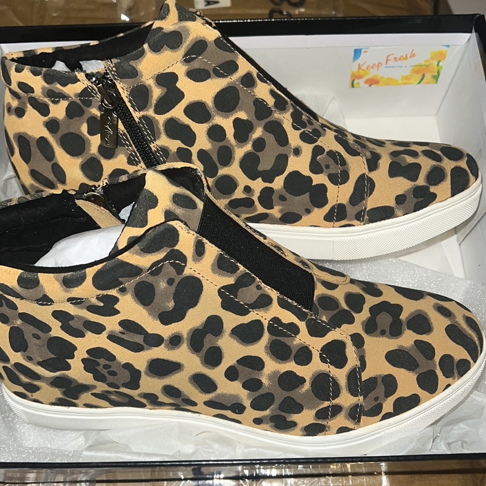 Aqua College Glady Waterproof Sneakers leopard ✅ wedge heel